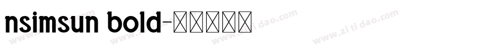 nsimsun bold字体转换